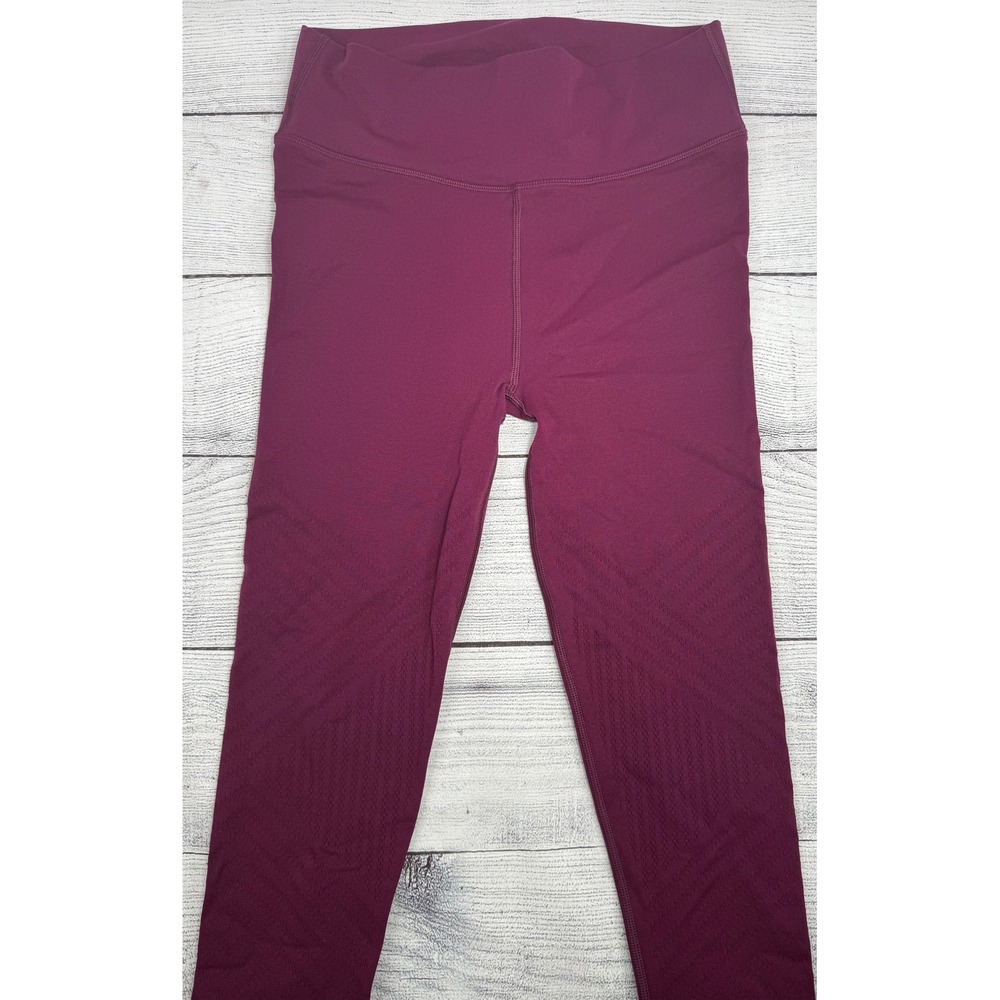 Lululemon Align Textured Leggings Burgundy Size 8 High Rise Activewear